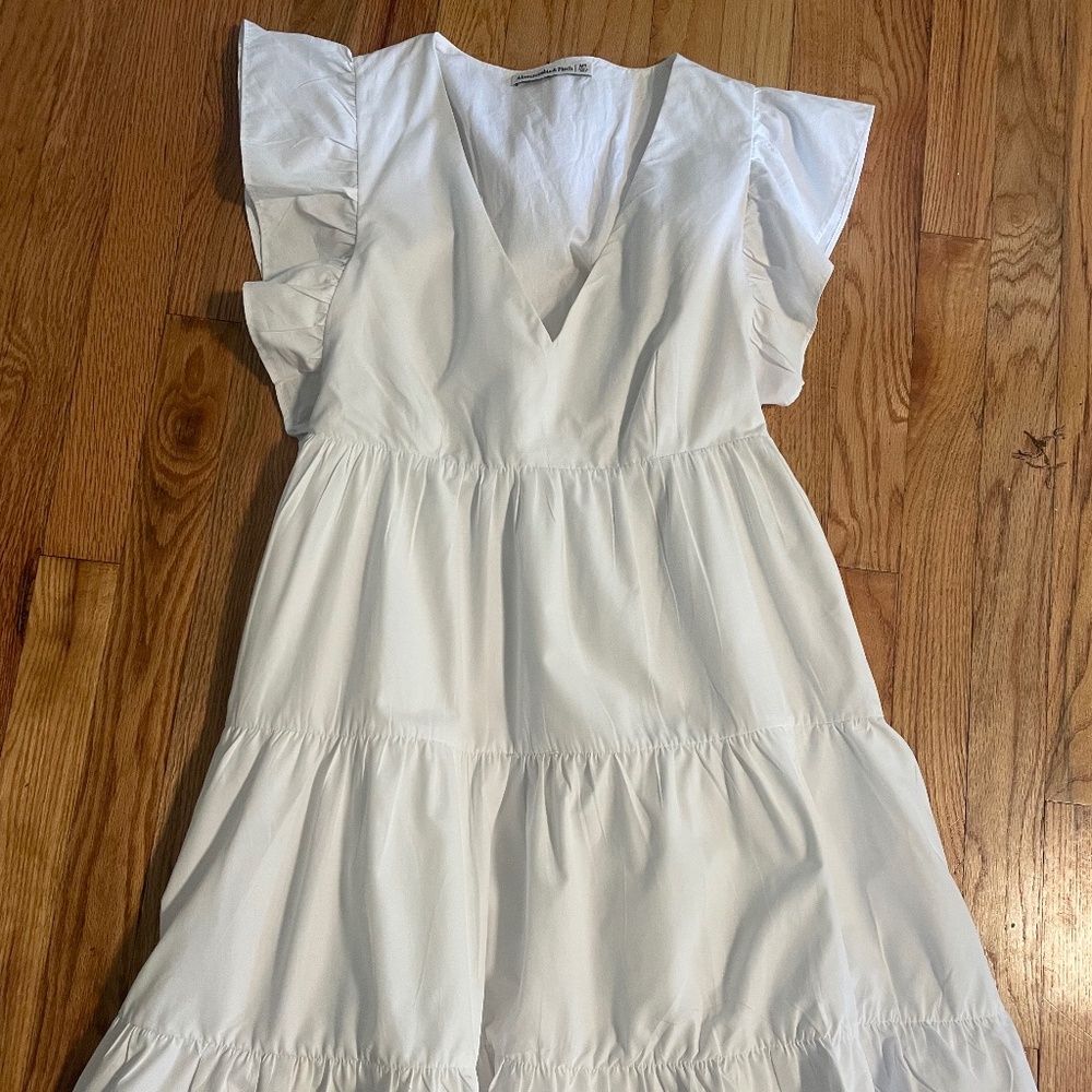 Abercrombie Flutter Sleeve Tiered Mini Dress - image 1